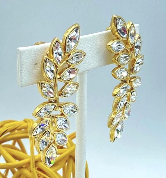Kenneth Jay Lane Earrings: Rhinestone Earrings, K… - image 3