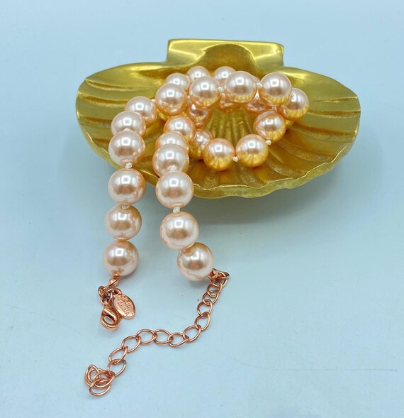 Vintage Kenneth Jay Lane Pink Pearl Choker Neckla… - image 8