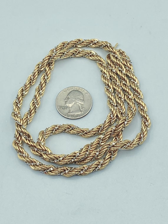 Vintage Rope Necklace, 80s Necklace, Mone… Gem