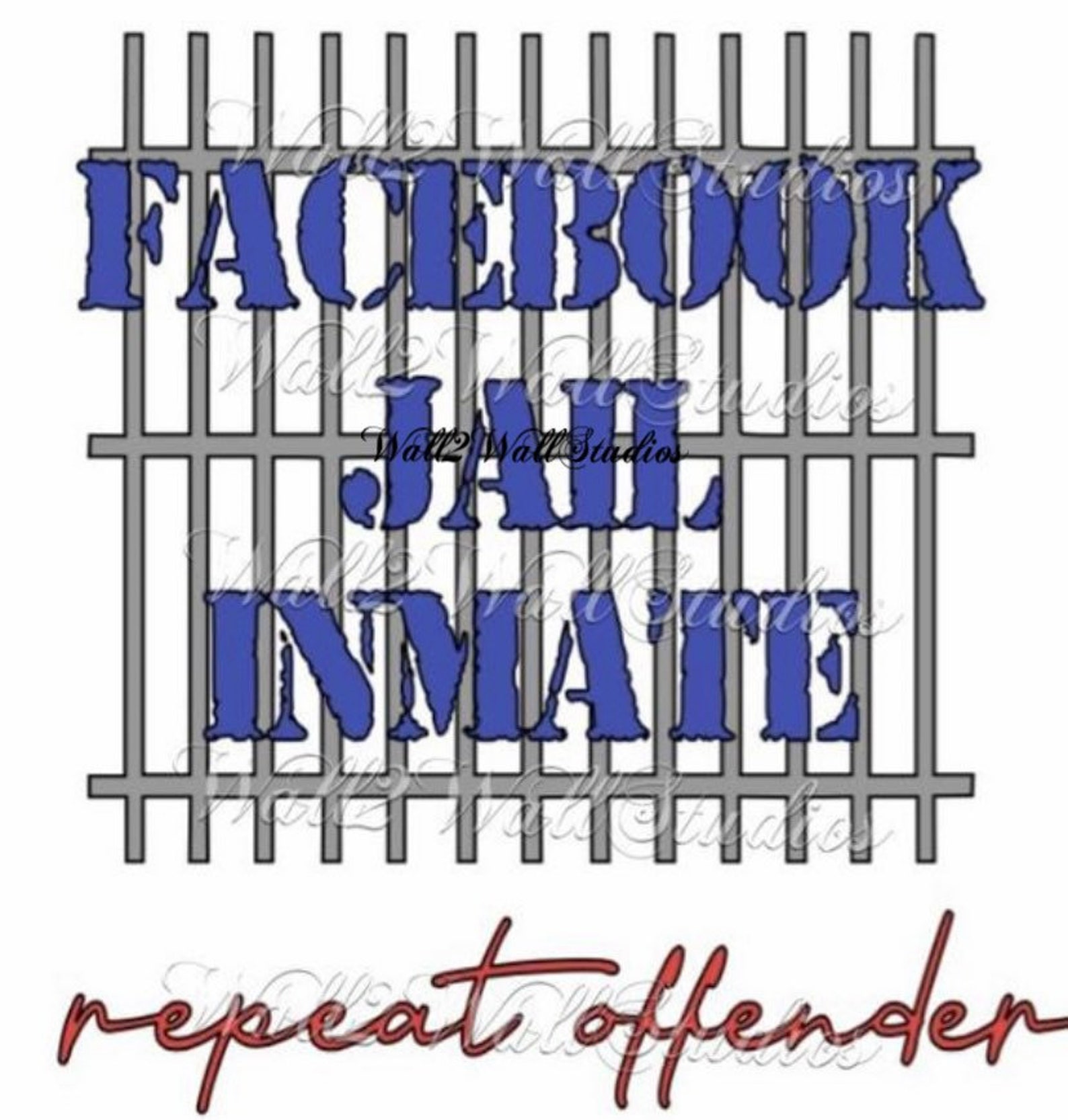 Original Design Facebook Jail Inmate Repeat Offender Svg | Etsy