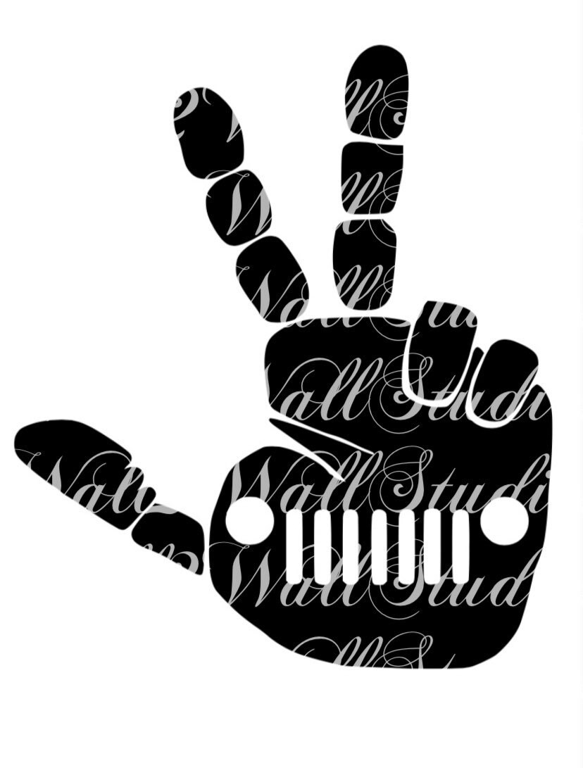 Jeep Peace Hand Sign Svg Jpg Digital