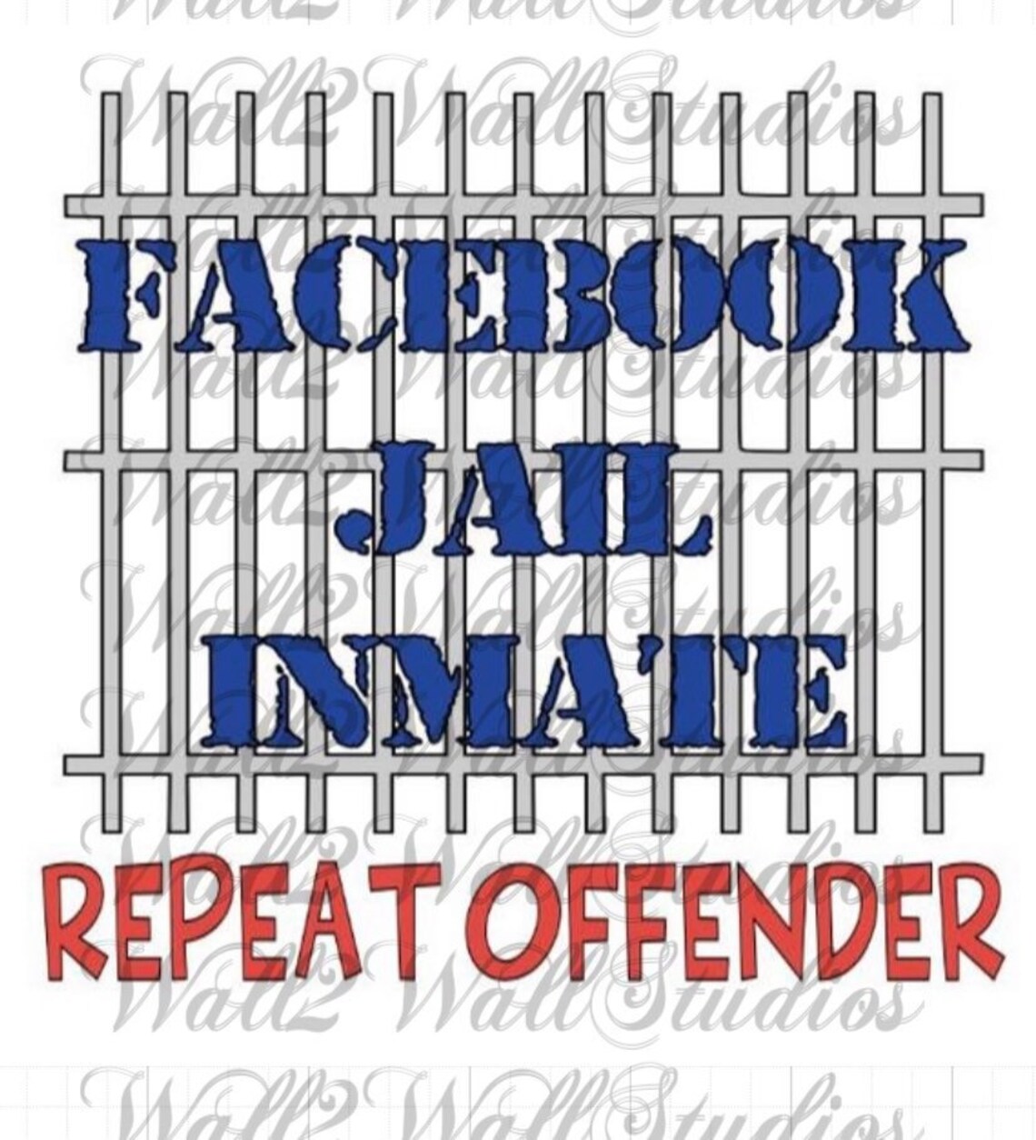 Original Design Facebook Jail Repeat Offender Inmate Decal. Etsy