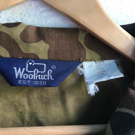 1970s Vintage Woolrich Tan Camouflage Pattern Zip… - image 4