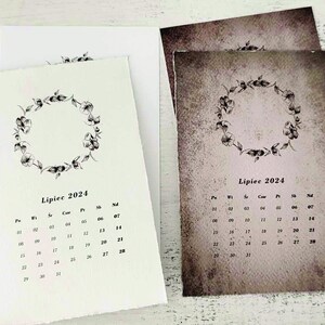 Carte calendrier avec couronne 07/2024 - PROPS (fichier numérique)