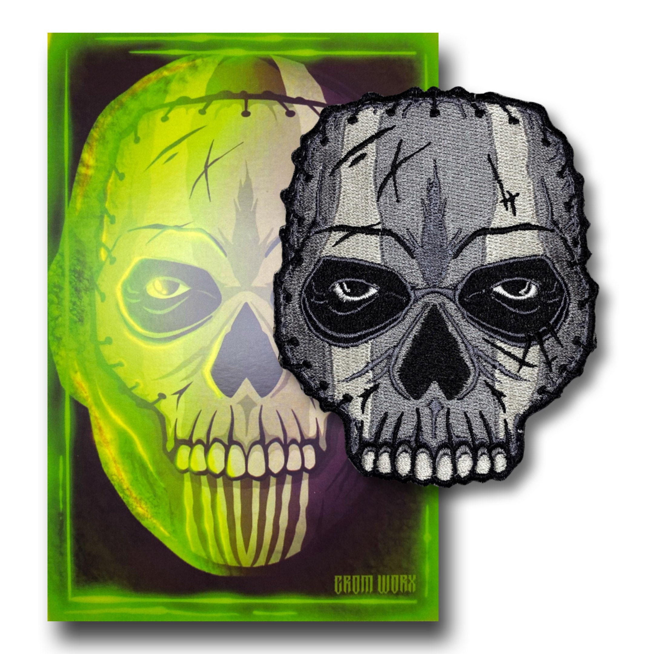 Call Of Duty Ghost Mask Skull Patches, Diy Embroidery Decorative