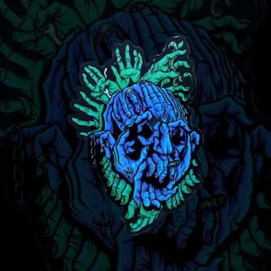 Helping Hands glow sticker