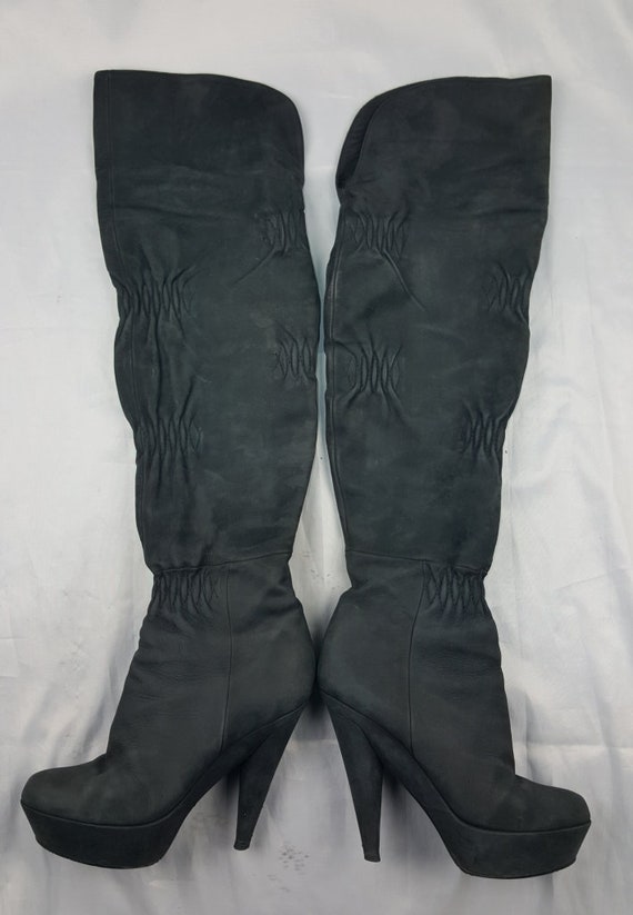 thigh high chunky platform boots