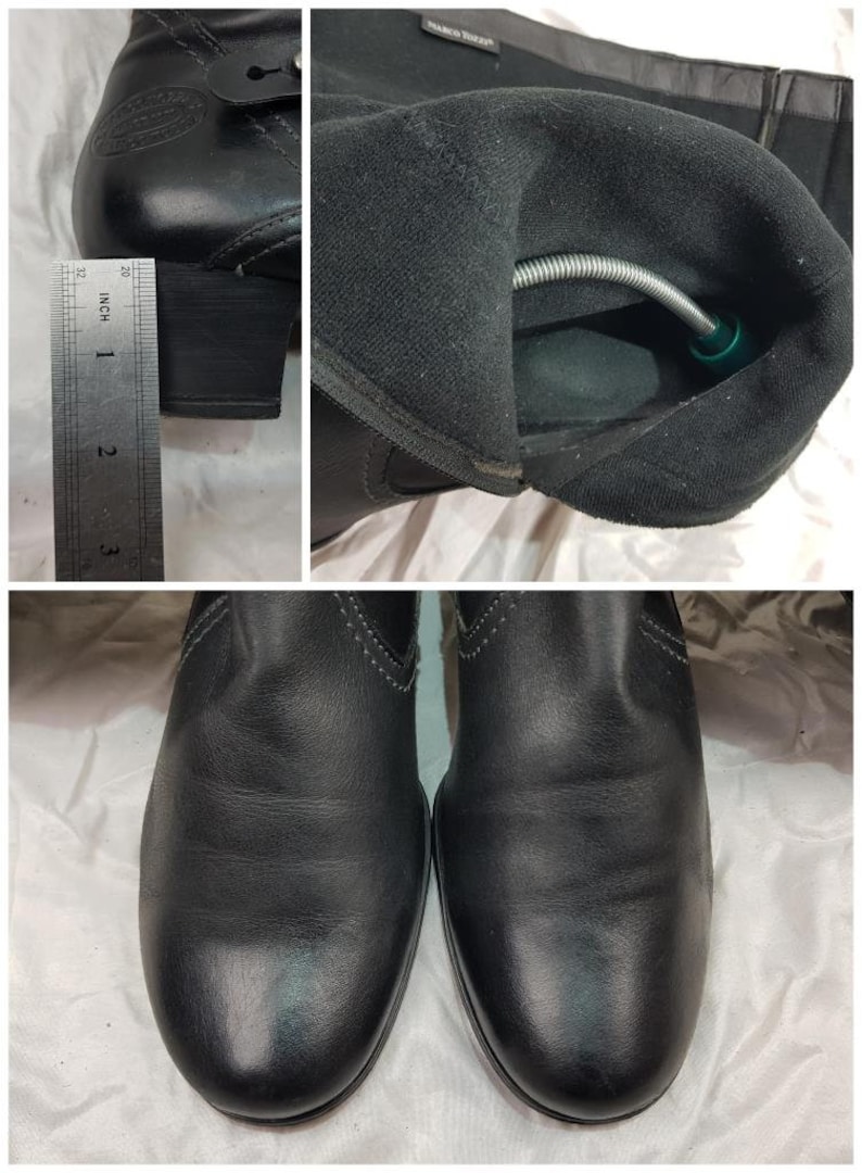 vintage black knee high boots