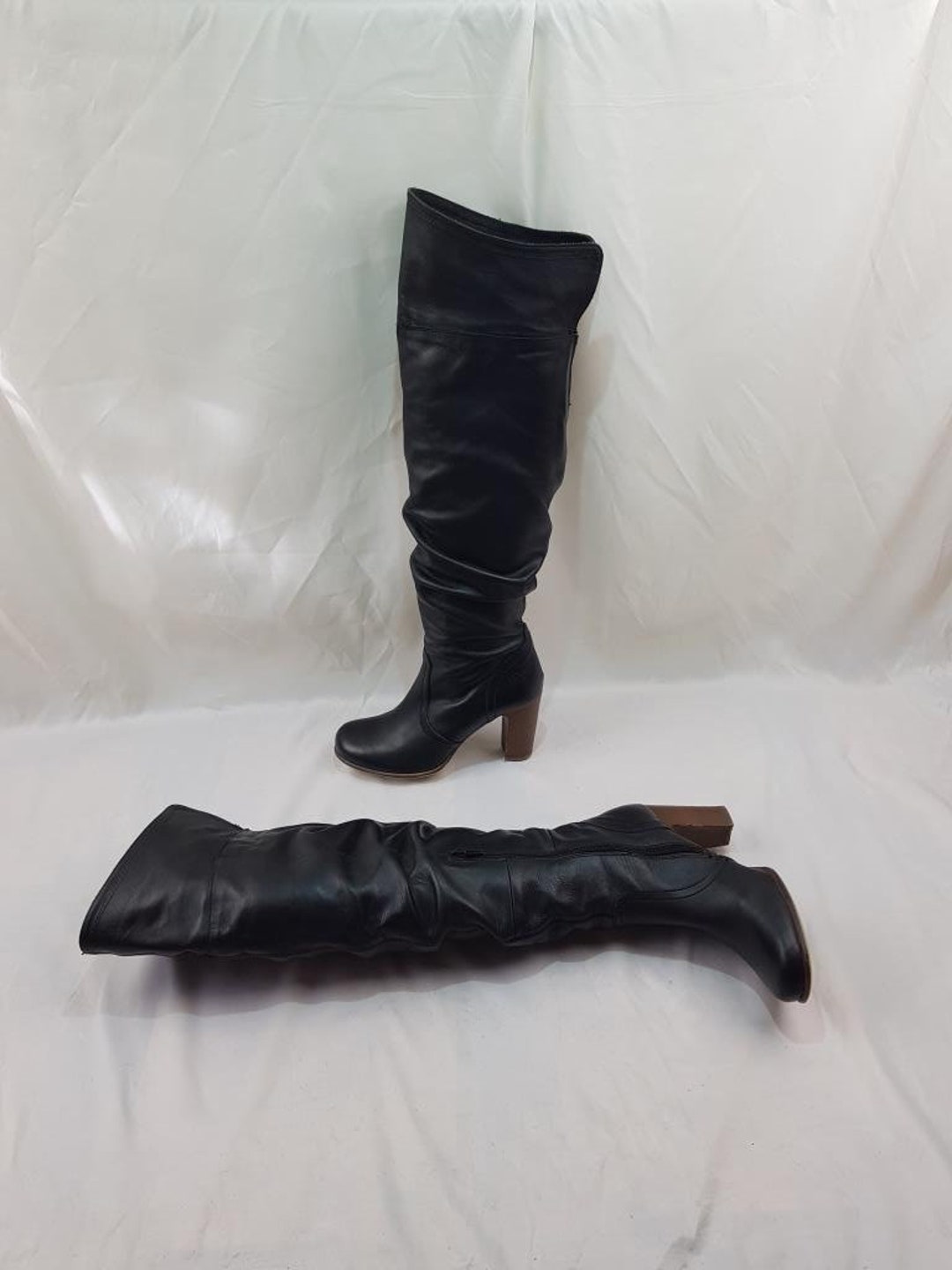 over the knee high leather boots