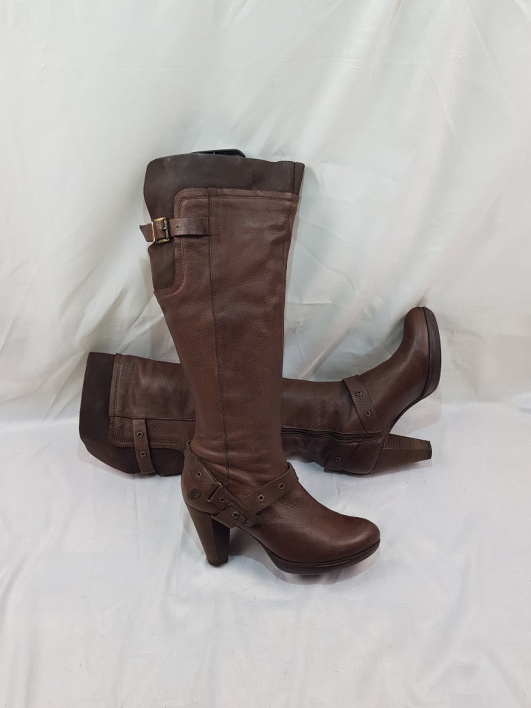 90s Platform Boots Womens Shoes Vintage Knee High Boots Etsy