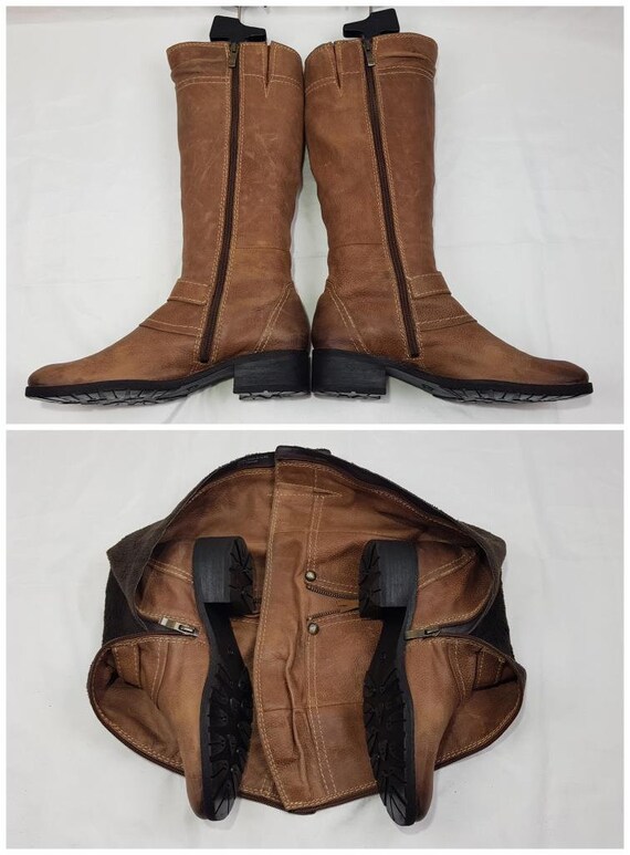 Classic knee-high leather boots for women
