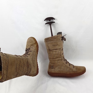 Barefoot lace up leather combat boots women, cyberpunk cosplay, flats shoes women, y2k vintage suede boots, grounding womens boots size 7 US