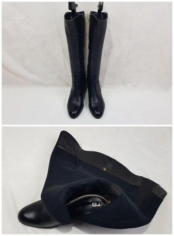 Gogo knee high boots, black leather boots women, … - image 3