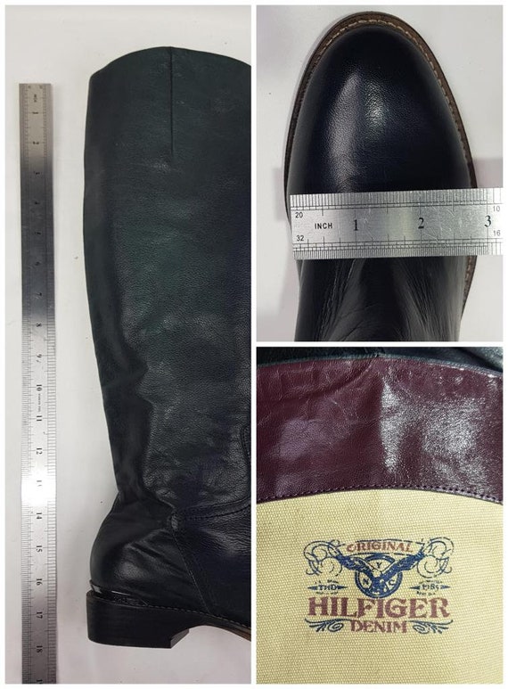 Bottes équitation Elan Femme 7 – Cuir Noir – Vintage USA – Très Bon état