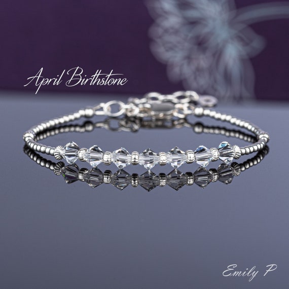 Beginnings April Birthstone Bracelet with Swarovski Crystal B5287