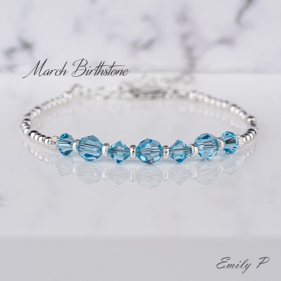 Buy Aquamarine Bracelet Crystal Thread Bracelet Aquamarine Jewelry 21s  Birthday Gift for Her Healing Crystal Bracelet March Birthstone Bracelet  Online in India - Etsy