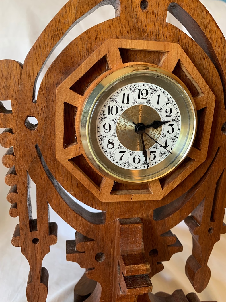 Classic scroll saw mantel clock I Etsy