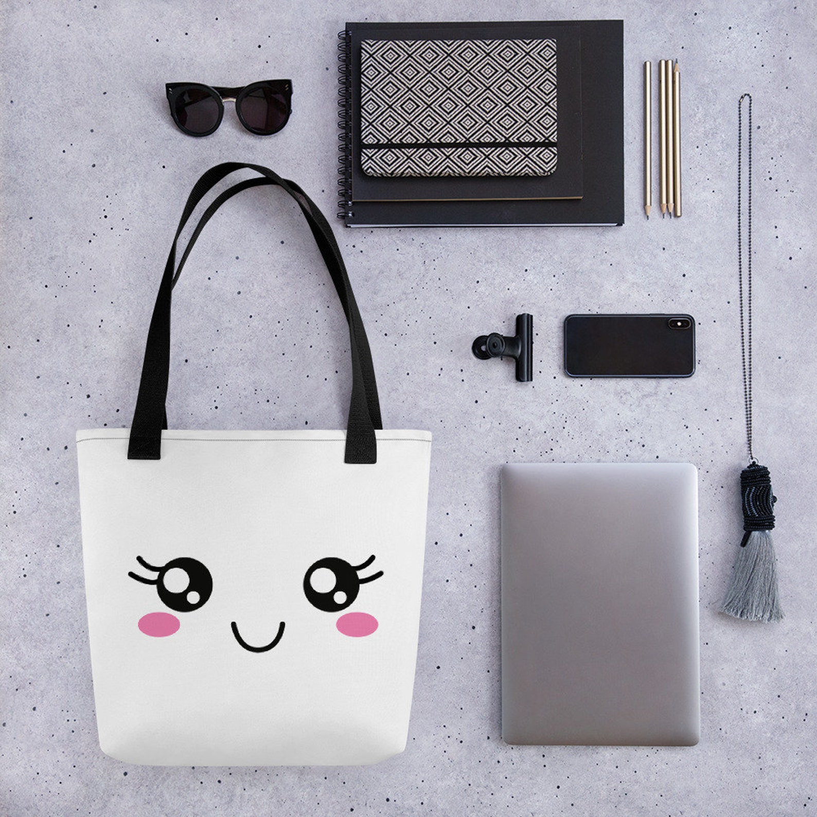Cute Emoji Tote bag Etsy