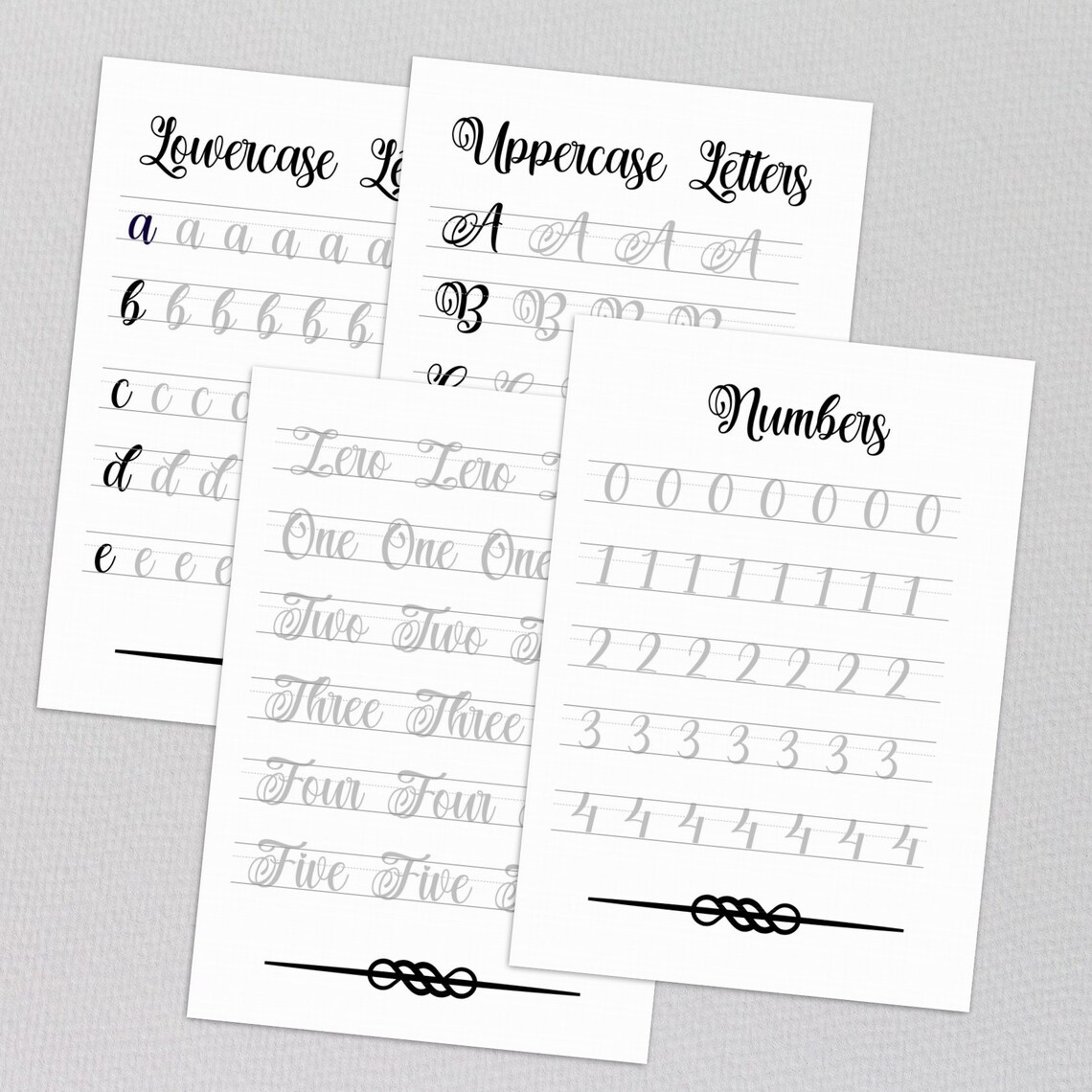 Calligraphy Tracing sheets Handlettering printable font | Etsy