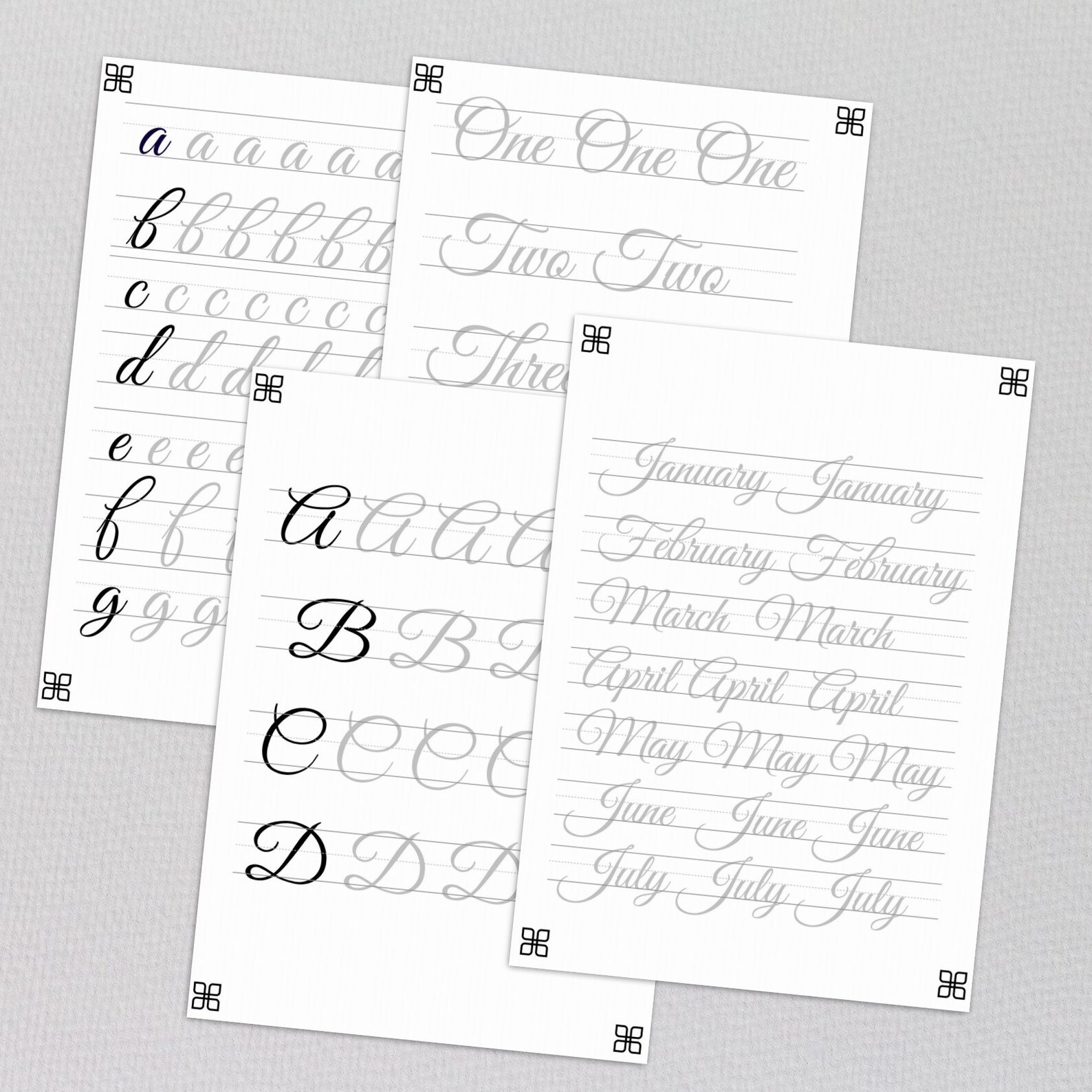 CALLIGRAPHY LETTERS TRACING handwriting letters calligraphy Etsy