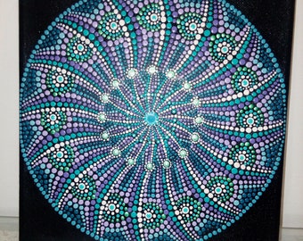 Dot painting Mandala 20*20 cm acrylic on canvas