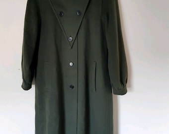 Long Navy wool coat, Vintage wool Military Style Double Breasted long Winter Trench Coat, womens coat with stand up collar 1596# Long Navy wool coat, Vintage wool Military Style Double Breasted long Winter Trench Coat, womens coat with stand up collar 1596#