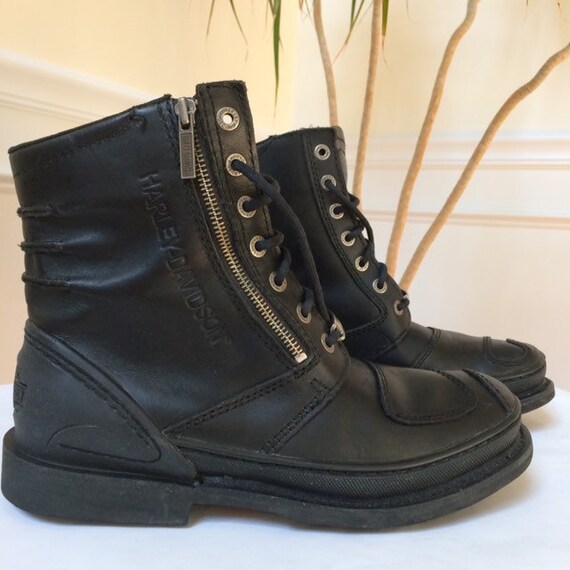 Harley-Davidson retired moto boots black leather l