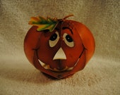 Pumpkin Metal Halloween Table Top Stand Alone Decoration 6 quot By 5 quot