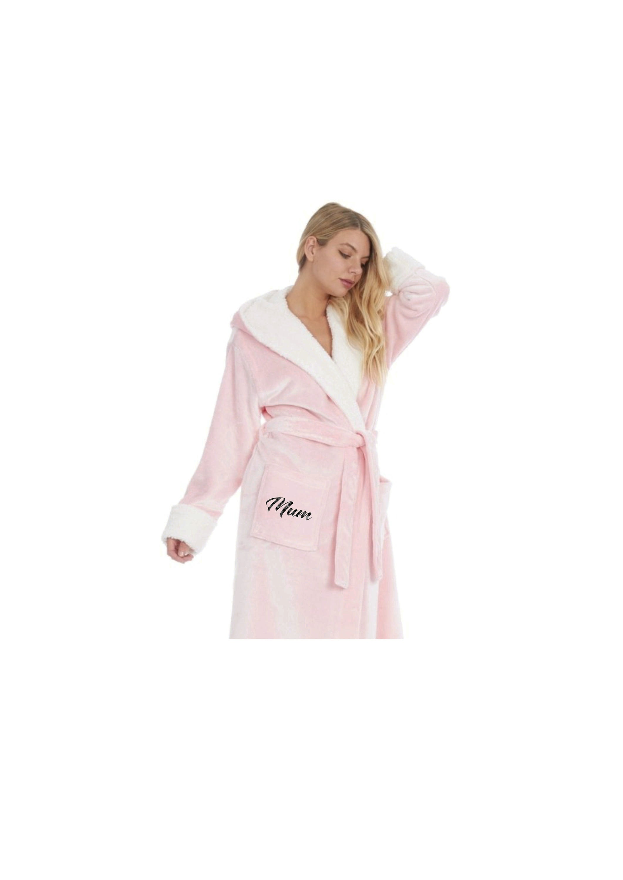 Personalised Soft Fluffy Dressing Gown Fleecy Robe Gift for Etsy