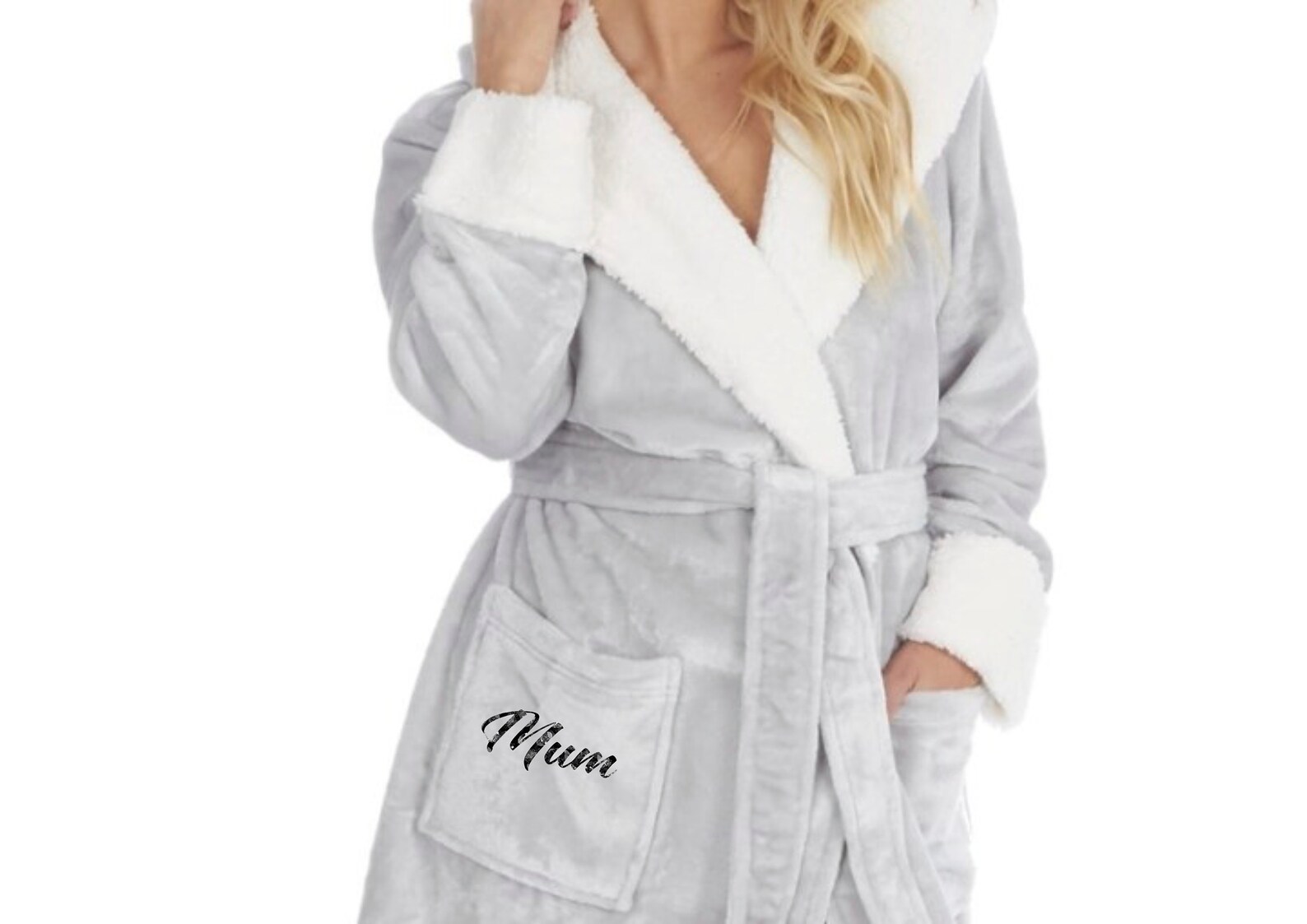 Personalised Soft Fluffy Dressing Gown Fleecy Robe Gift for Etsy