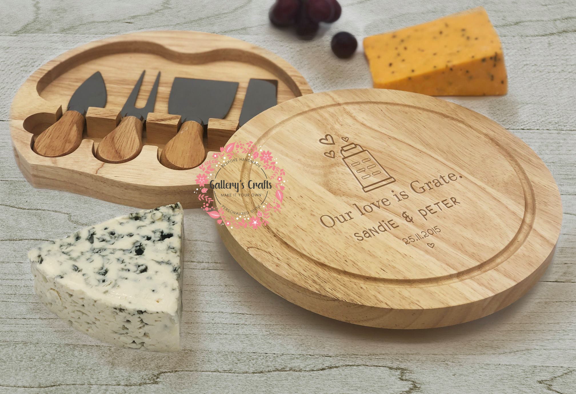 Personalised Cheese Board Engraved Cheeseboard with Cheese Etsy