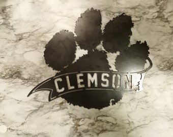 Clemson Metal Art Etsy