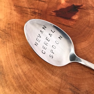 Personalized Spoon,Cereal Killer Spoon,Hand Stamped Spoon,Personalized Engraved Spoon,Unique foodie gift,Engraved stainless spoon