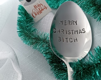 Frohe Weihnachten Bitch lustiger Geschenk Löffel, Profanität Löffel