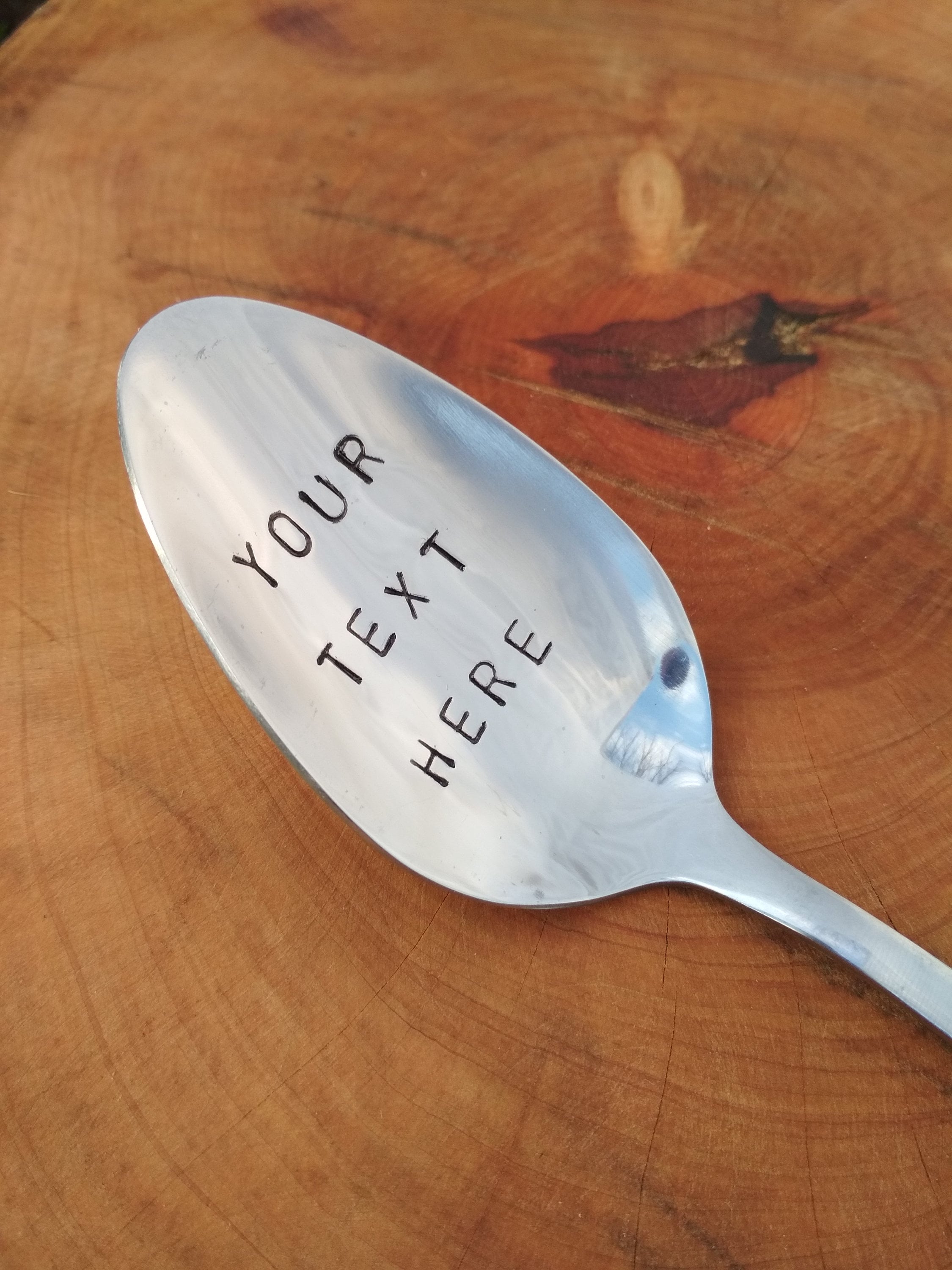 Spoon Text Stainless Personalized Handstamped Spoon With Your Own Text for Mother ...