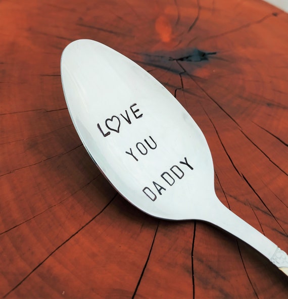 Löffel Mit Gravur 'Love You Dad' – Edelstahl, Persönliches Geschenk Für Vatertag & Geburtstag
