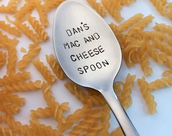 Personalized Mac and Cheese spoon Custom spoon stainless steel Engraved spoon Personalized Anniversary, Birthday Christmas Gift