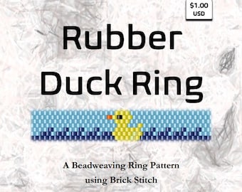 Rubber Duck Beaded Ring