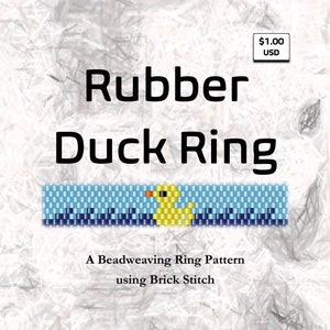 Rubber Duck Beaded Ring image 1