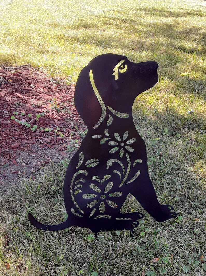 Outdoor Dog Outdoor Metal Art Garden Dog Metal Art Outdoor Etsy