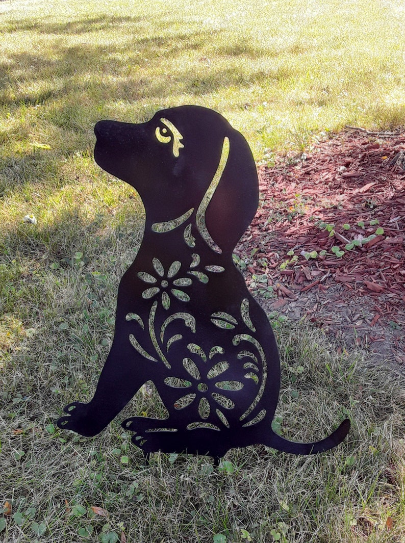 Outdoor Dog Outdoor Metal Art Garden Dog Metal Art Outdoor Etsy