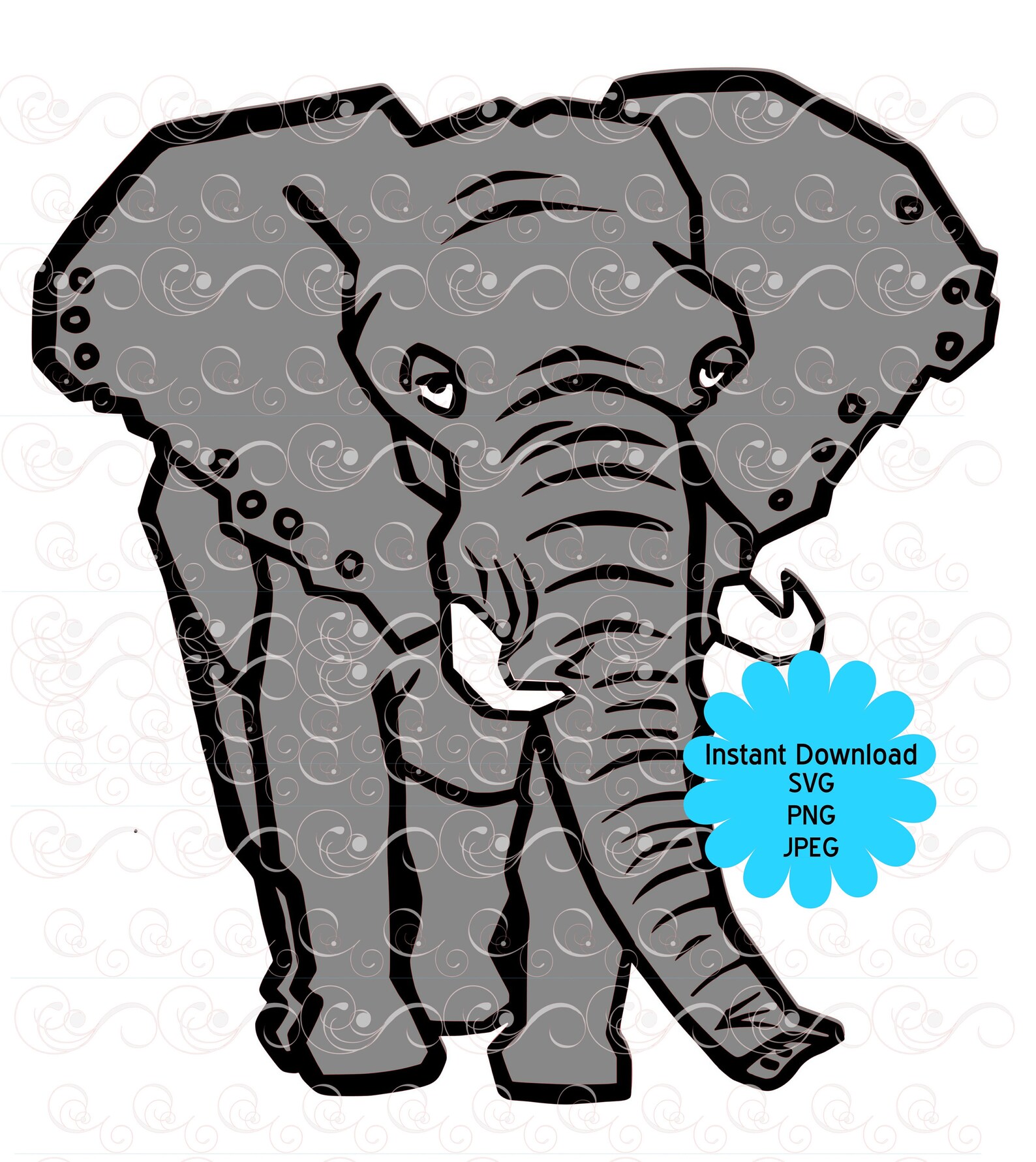 Elephant SVG African Elephant SVG Safari Animal SVG | Etsy