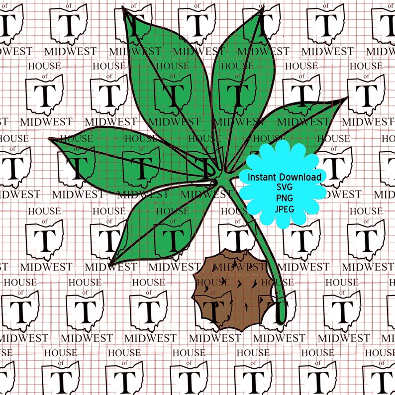Download Buckeye leaf layered SVG | Etsy