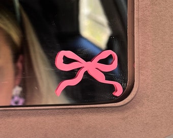 Coquette bow mirror decal, car sticker, mirror sticker, mirror decal, car decal, window sticker, aesthetic cute car sticker, vinyl sticker