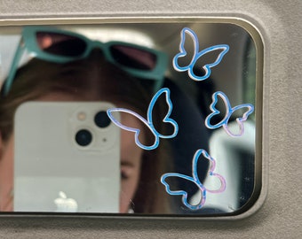 butterfly mirror decal, car sticker, mirror sticker, mirror decal, car decal, window sticker, aesthetic cute car sticker, vinyl sticker