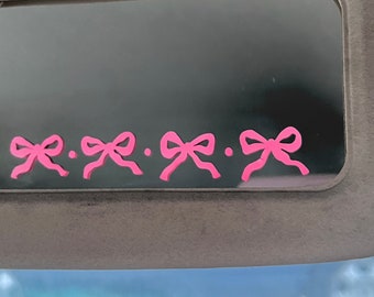Coquette bow mirror decal, car sticker, mirror sticker, mirror decal, car decal, window sticker, aesthetic cute car sticker, vinyl sticker