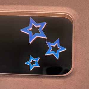 y2k star mirror decal, car sticker, mirror sticker, mirror decal, car decal, window sticker, cute car sticker, trendy vinyl sticker