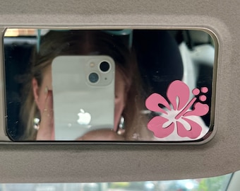 Hawaii hibiscus mirror decal, car sticker, mirror sticker, mirror decal, car decal, window sticker, cute car sticker, vinyl sticker