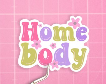 Homebody Sticker: Pastel Green, Pink, and Lilac Waterproof Vinyl