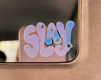 Slay mirror decal, self love car sticker, mirror sticker, mirror decal, car decal, window sticker, positive cute car sticker, vinyl sticker
